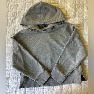 Zara Gray cropped Hoodie Sweatshirt medium‎